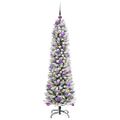 vidaXL Umelý vianočný stromček Biela 150 cm PVC, kov a plast