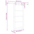 vidaXL Posuvné dvere Prírodná a čierna 86 x 198,5 cm Borovicový masív
