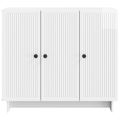 vidaXL Servírovacia skriňa Biela s vysokým leskom 89 x 34,5 x 80 cm