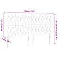 vidaXL Čelo postele s LED bledosivé 180x7x118/128 cm látka