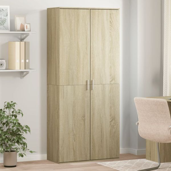 vidaXL Vysoká skrinka dub sonoma 80x35x180 cm kompozitné drevo