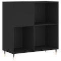 vidaXL Skrinka na platne čierna 84,5x38x89 cm kompozitné drevo