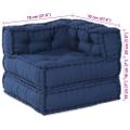 vidaXL Modulová pohovka 2 ks Látka Indigo 140 x 70 x 56 cm