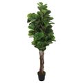 vidaXL Umelý figovník 134 listov 120 cm zelený