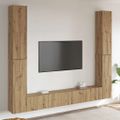 VidaXL 6 dielna súprava nástennej TV skrinky Artisan Oak