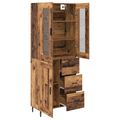 vidaXL Highboard 2 ks Staré drevo 69,5 x 34 x 180 cm Kompozitné drevo