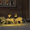 vidaXL LED Soby 2 ks Teplá biela 45 x 19 x 65 cm látka