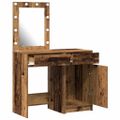 vidaXL Toaletný stolík 2 ks Hnedá 50 x 41 x 135 cm Kompozitné drevo