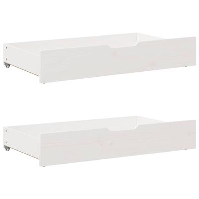 vidaXL Zásuvky pod posteľ 2 ks biele 90x55x17 cm masívna borovica