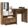 vidaXL Stôl Staré drevo Kompozitné drevo 131,5 x 50 x 106,5 cm