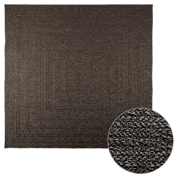 vidaXL Koberec ZIZUR 200x200 cm, jutový vzhľad, interiér a exteriér