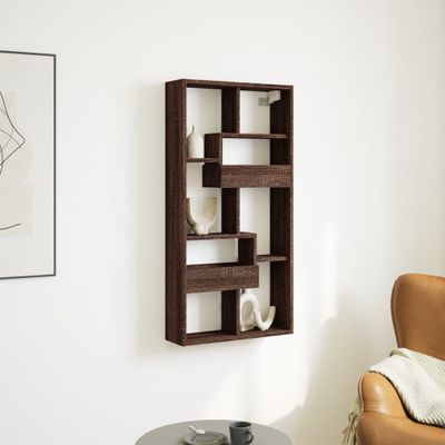 vidaXL Nástenná skrinka hnedý dub 50x15x100 cm kompozitné drevo