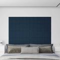 vidaXL Nástenné panely 12 ks modré 90x30 cm zamat 3,24 m²