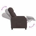 vidaXL Masážne relaxačné kreslo Tmavohnedá Látka