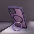 Otočné puzdro Mag Ring pre iPhone 12 / 12 Pro 6,1" fialová