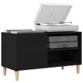 vidaXL Skrinka na gramofónové platne 84,5 x 38 x 48 cm Čierny dub