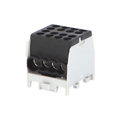Svorkovnica rozbočovacia HLAK 25 1/6 M2, 100A, 1pól., AL/CU, IP20, čierna, na DIN /2080177