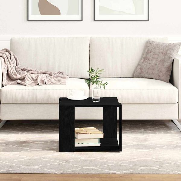 vidaXL Konferenčný stolík Čierny dub 40 x 40 x 30 cm Kompozitné drevo