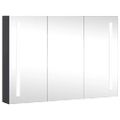 vidaXL LED kúpeľňová zrkadlová skrinka 89x14x62 cm