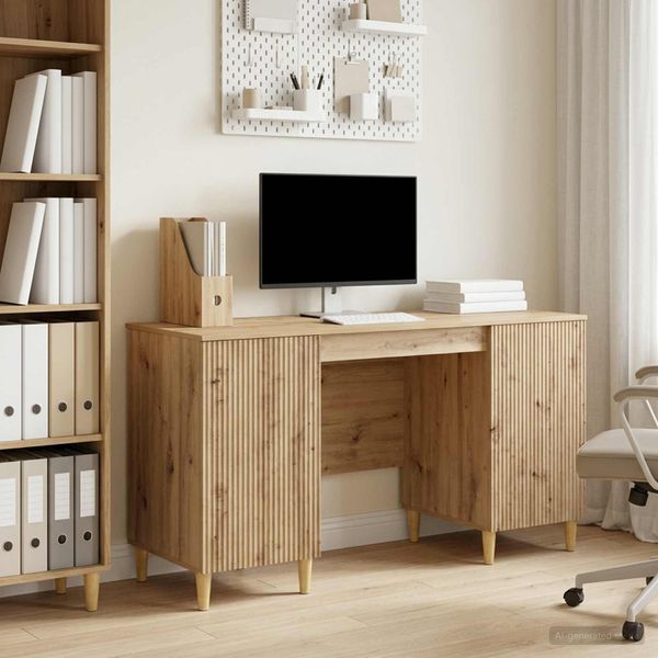 vidaXL Stôl Dub artisan Kompozitné drevo 142,5 x 50 x 75 cm