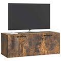vidaXL Nástenná TV skrinka Nástenný Dymový dub 78,5 x 31 x 30 cm