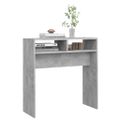 vidaXL Konzolový stolík, betónovo sivý 78x30x80 cm, kompozitné drevo