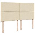 vidaXL Posteľný rám boxspring s matracom krémový 180x200 cm látka