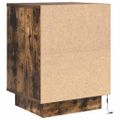 vidaXL Nočné skrinky s LED osvetlením 2 ks Dub dymový 38x34x50 cm