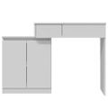 vidaXL Toaletný stolík s LED biely 115x37x110,5 cm