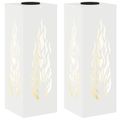 vidaXL Solárne LED svetlo na chodník 2 ks Teplá biela 18 x 18 x 50 cm