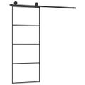 vidaXL Posuvné dvere s kovaním 76x205 cm ESG sklo a hliník
