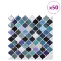 vidaXL Dlažba Lanturn 50 ks Modrozelená 27 x 27 cm Polyuretán a PET