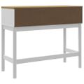 vidaXL Konferenčný stolík FLORO biely 89,5x36,5x73 cm borovicový masív