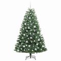 vidaXL Umelý Sklápací Vianočný Stromček Zelená 180 cm PVC a kov