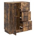 vidaXL Servírovacia skriňa so zásuvkou Dymový dub 66 x 34,5 x 87 cm