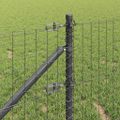 vidaXL Európsky plot s hrotmi 25 x 0,6 m PVC potiahnutá oceľ Sivá