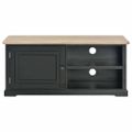 vidaXL TV stolík čierny 90x30x40 cm drevený