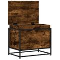 vidaXL Úložný box s vekom dymový dub 60x40x51,5 cm kompozitné drevo