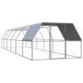vidaXL Klietka pre sliepky 3x12x2 m pozinkovaná oceľ