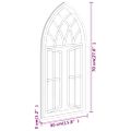 vidaXL Záhradné zrkadlo čierne 70x30 cm exteriérové železo