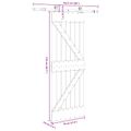 vidaXL Posuvné dvere NARVIK 70 x 210 cm (152,5 cm) Prírodná a čierna