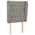 vidaXL Čelo postele so záhybmi bledosivé 83x23x118/128 cm zamat