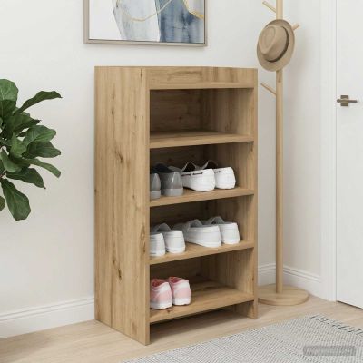 vidaXL Skriňa na topánky 48 x 36 x 92 cm Kompozitné drevo Dub artisan