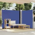 vidaXL Zaťahovacia bočná markíza na terasu 170x1200 cm, modrá