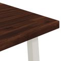 vidaXL 120 x 70 x 75 cm Pevné akáciové drevo Tmavohnedá a biela