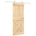 vidaXL Posuvné dvere 80 x 210 cm Masívne borovicové drevo (neupravené)
