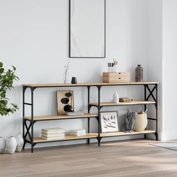 vidaXL Konzolový stolík dub sonoma 180x29x76,5 cm kompozitné drevo