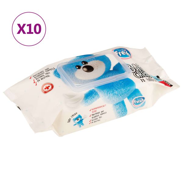 vidaXL Detské obrúsky 10 balení 720 obrúskov