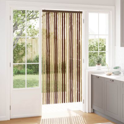 vidaXL Záves proti hmyzu z chenille Hnedá a béžová 90 x 200 cm 100% PP