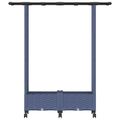 vidaXL Vyvýšený záhon s mriežkou a strechou Sivá 122,5 x 40 x 127 cm